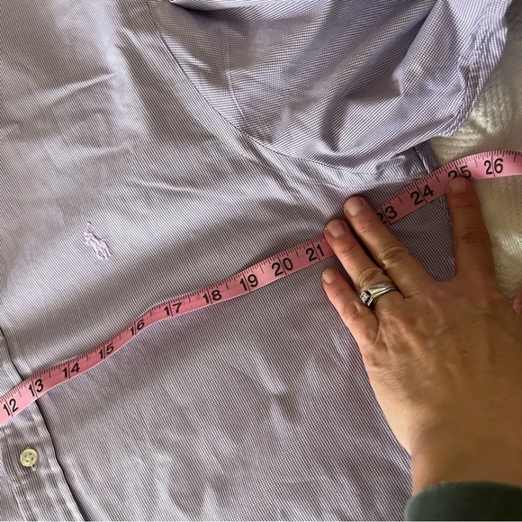 EUC Polo Ralph Lauren Men's Purple gingham Button-Down Shirt size 16 1/2 /42 - Picture 7 of 8